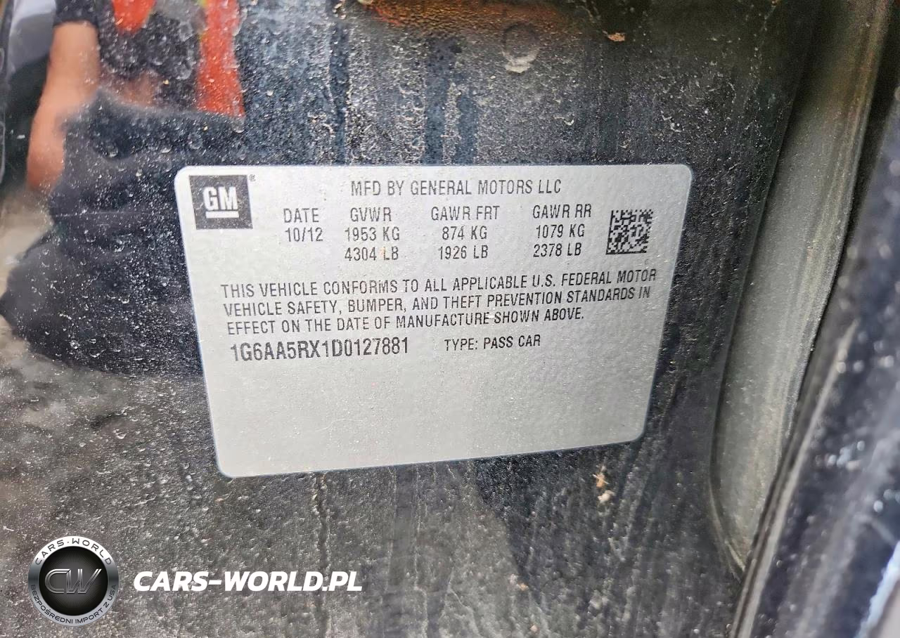 2013 Cadillac Ats VIN:1G6AA5RX1D0127881 - 12