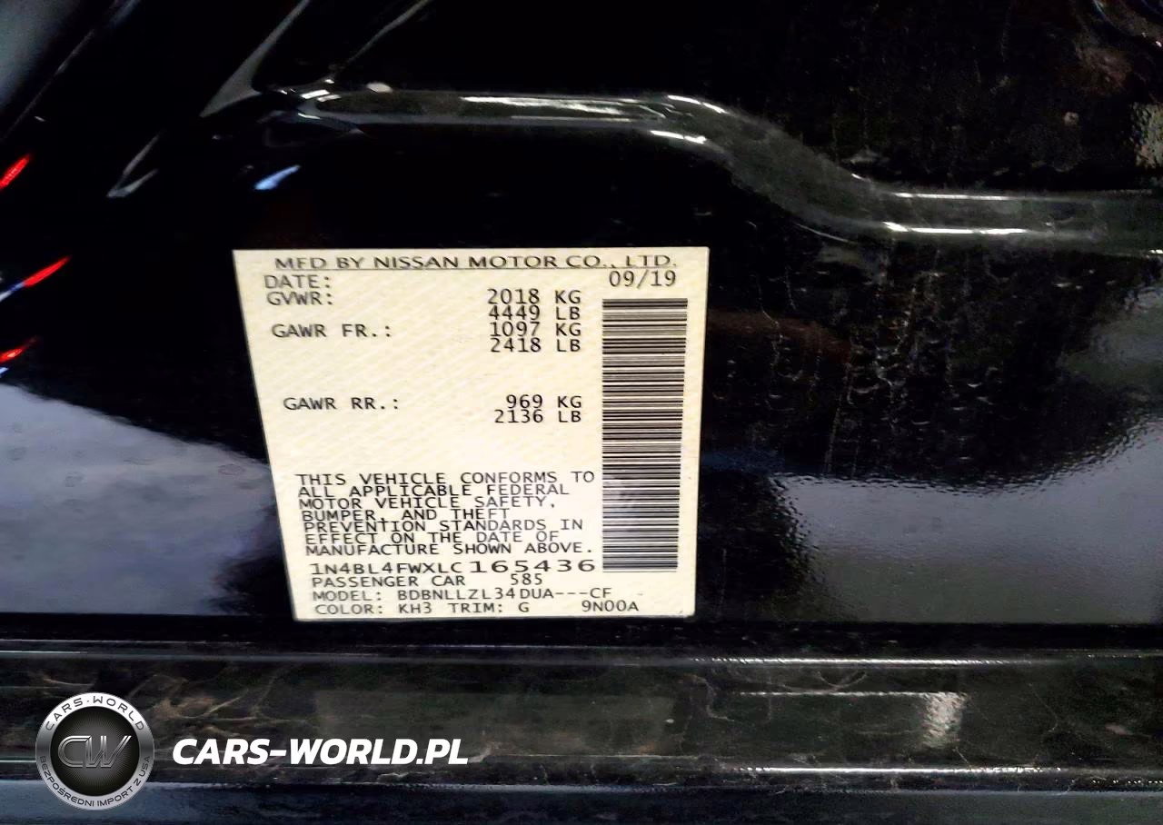 2020 Nissan Altima Platinum VIN:1N4BL4FWXLC165436 - 12