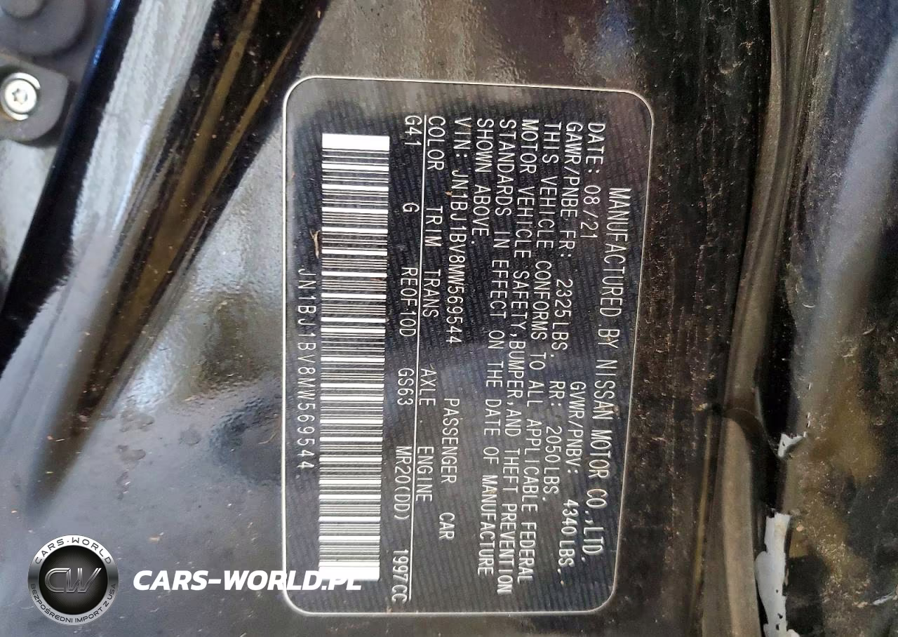 2021 Nissan Rogue Sport Sv VIN:JN1BJ1BV8MW569544 - 13