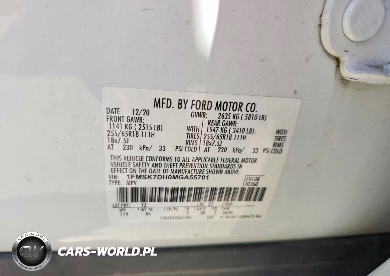 2021 Ford Explorer Xlt VIN:1FMSK7DH0MGA55701 - 14