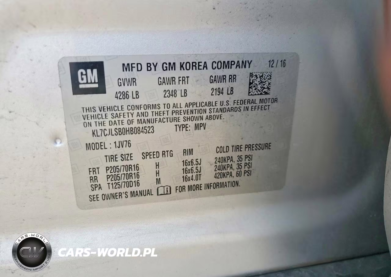 2017 Chevrolet Trax 1Lt VIN:KL7CJLSB0HB084523 - 13
