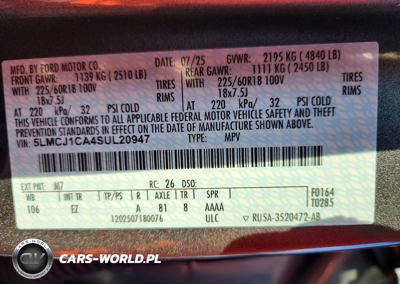2025 Lincoln Corsair Premiere VIN:5LMCJ1CA4SUL20947 - 14