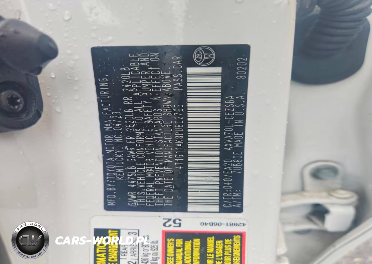 2023 Toyota Camry Se VIN:4T1G11AK8PU802795 - 12