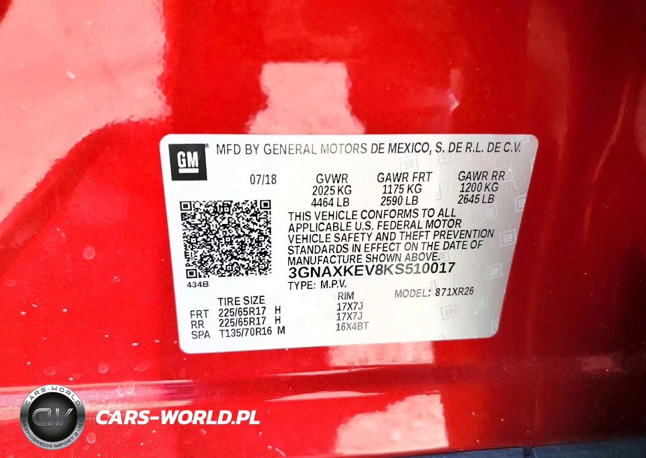 2019 Chevrolet Equinox Lt VIN:3GNAXKEV8KS510017 - 13