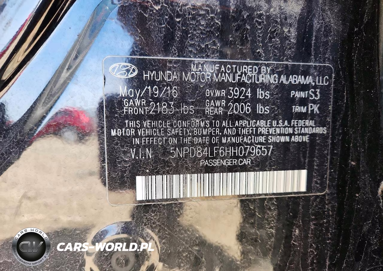 2017 Hyundai Elantra Se VIN:5NPD84LF6HH079657 - 12