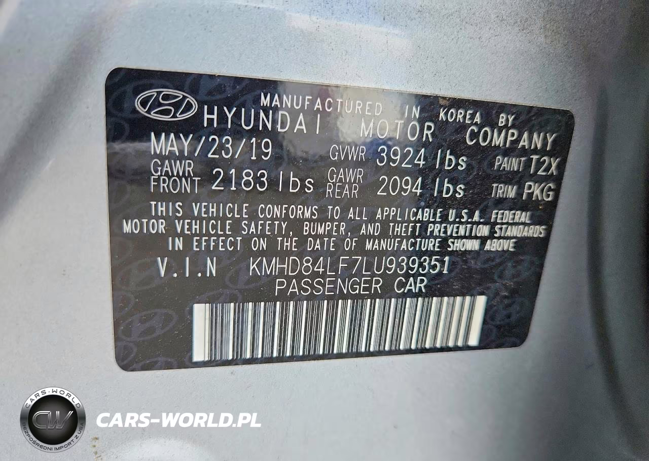 2020 Hyundai Elantra Sel VIN:KMHD84LF7LU939351 - 13