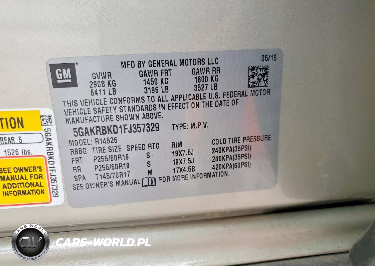 2015 Buick Enclave VIN:5GAKRBKD1FJ357329 - 13