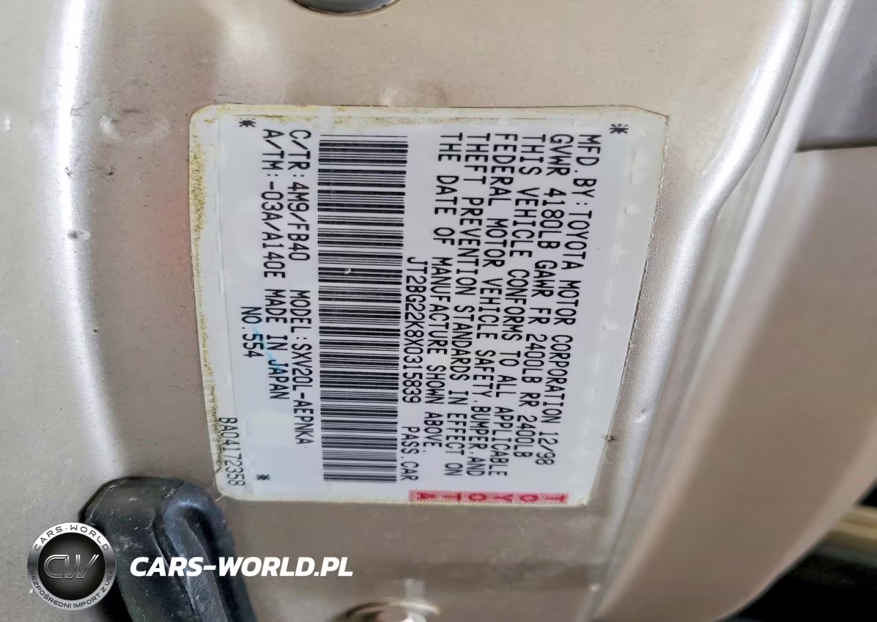 1999 Toyota Camry Le VIN:JT2BG22K8X0315839 - 12