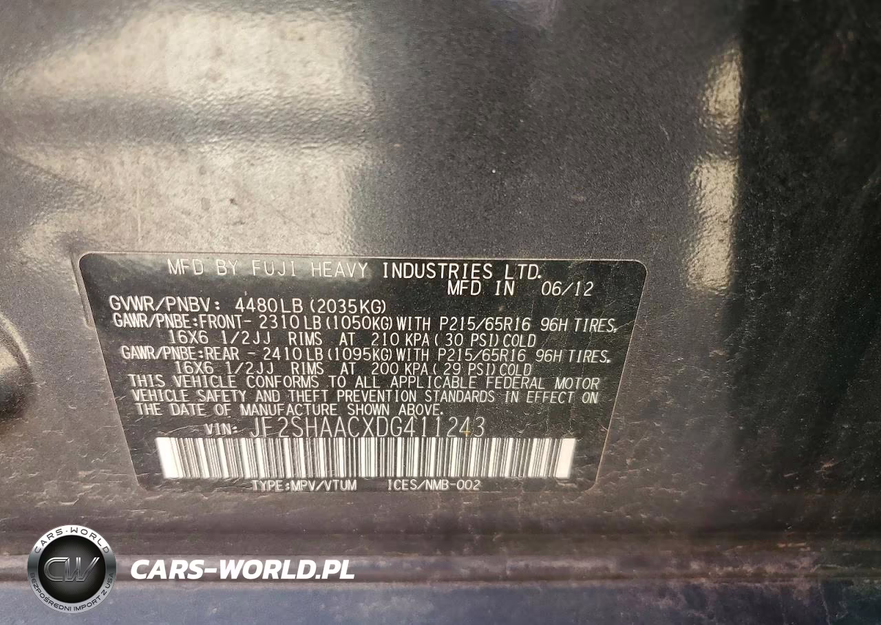 2013 Subaru Forester 2.5X VIN:JF2SHAACXDG411243 - 12