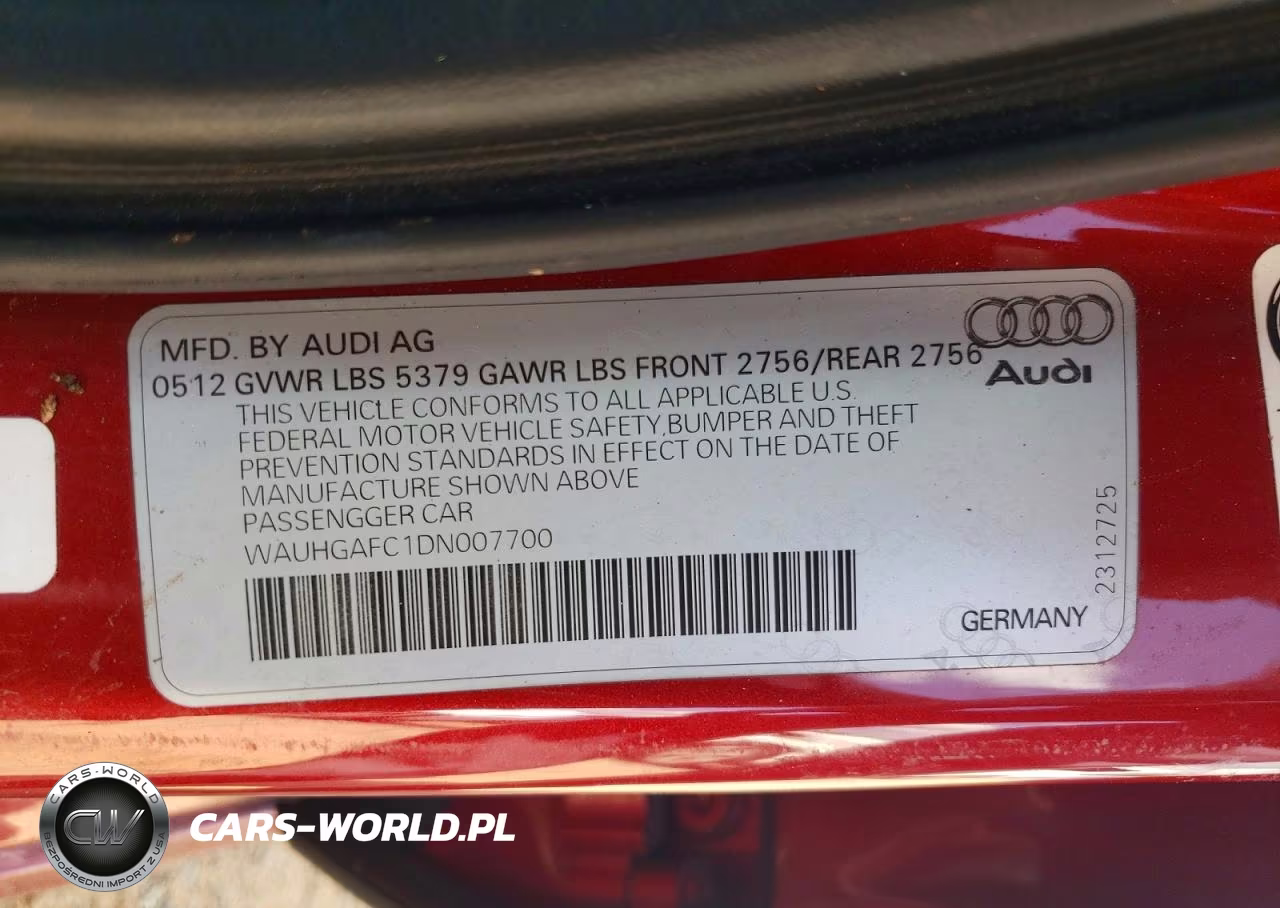 2013 Audi A6 Prestige VIN:WAUHGAFC1DN007700 - 12