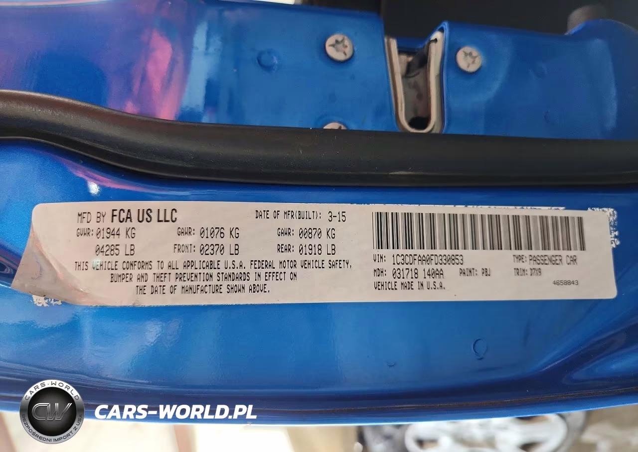2015 Dodge Dart Se VIN:1C3CDFAA0FD330853 - 12
