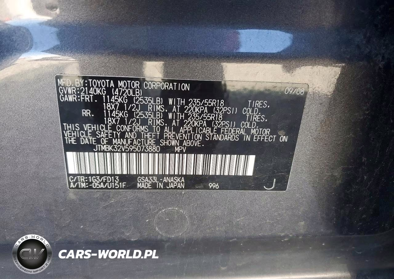 TOYOTA RAV4 SPORT VIN:JTMBK32V595073880 - 14