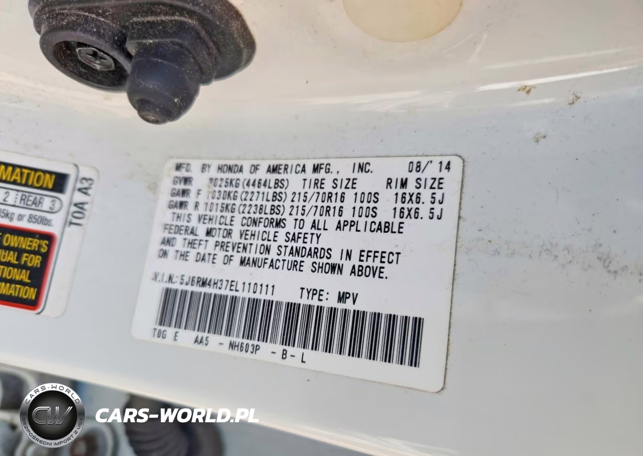 2014 Honda Cr-V Lx VIN:5J6RM4H37EL110111 - 14