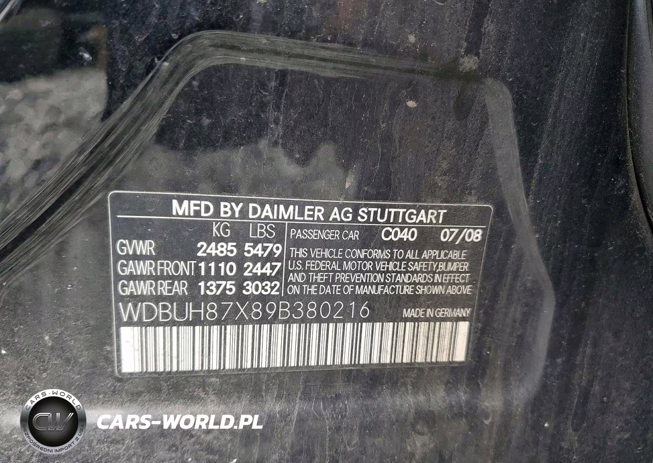 2009 Mercedes-Benz E 350 4Matic VIN:WDBUH87X89B380216 - 12