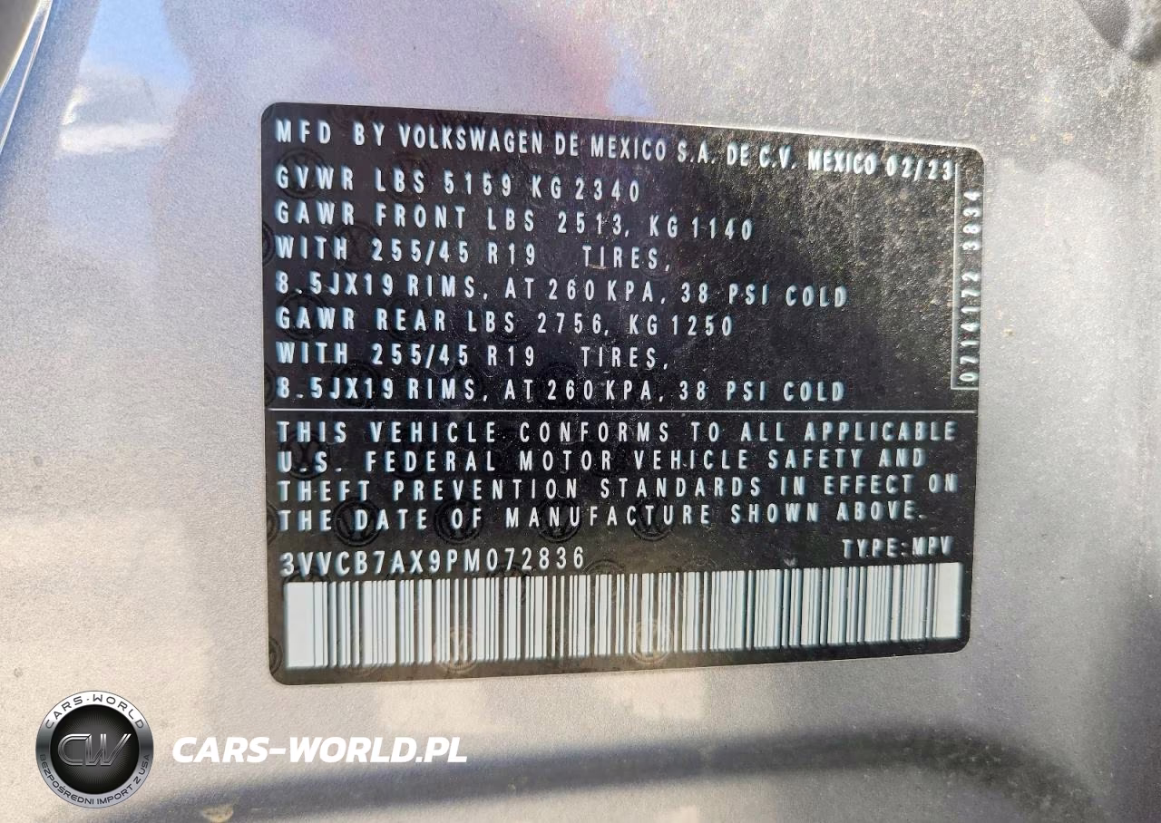 2023 Volkswagen Tiguan Se R-Line Black VIN:3VVCB7AX9PM072836 - 13