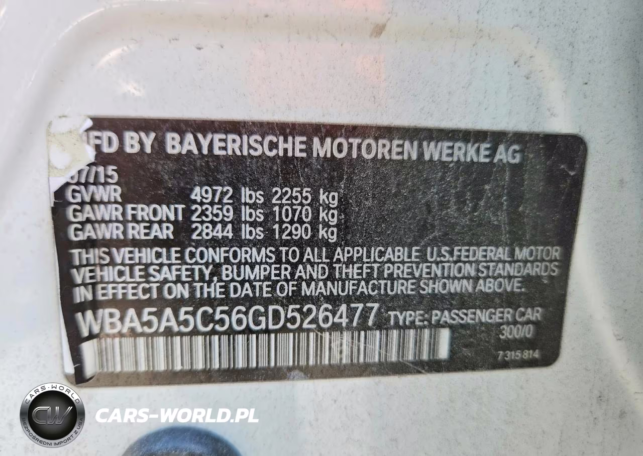 2016 BMW 528 I VIN:WBA5A5C56GD526477 - 13