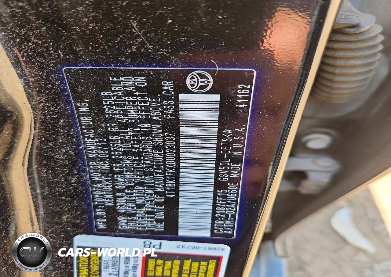 2013 Toyota Camry Se V6 VIN:4T1BK1FKXDU023037 - 12