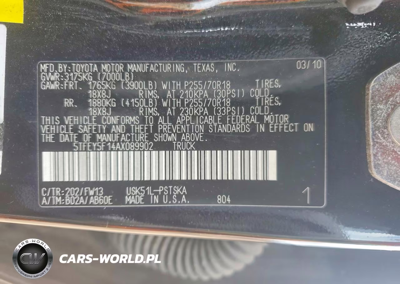 2010 Toyota Tundra Crewmax Sr5 VIN:5TFEY5F14AX089902 - 13