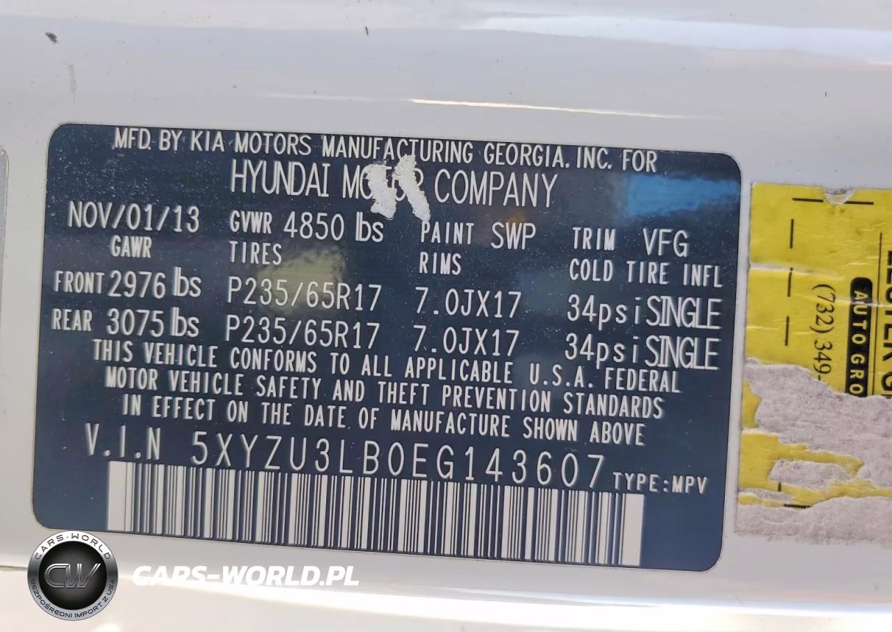 2014 Hyundai Santa Fe Sport 2.4L VIN:5XYZU3LB0EG143607 - 13