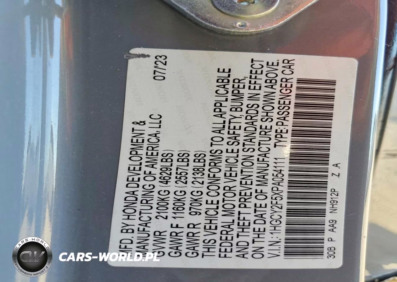 2023 Honda Accord Hybrid Sport VIN:1HGCY2F5XPA054111 - 12