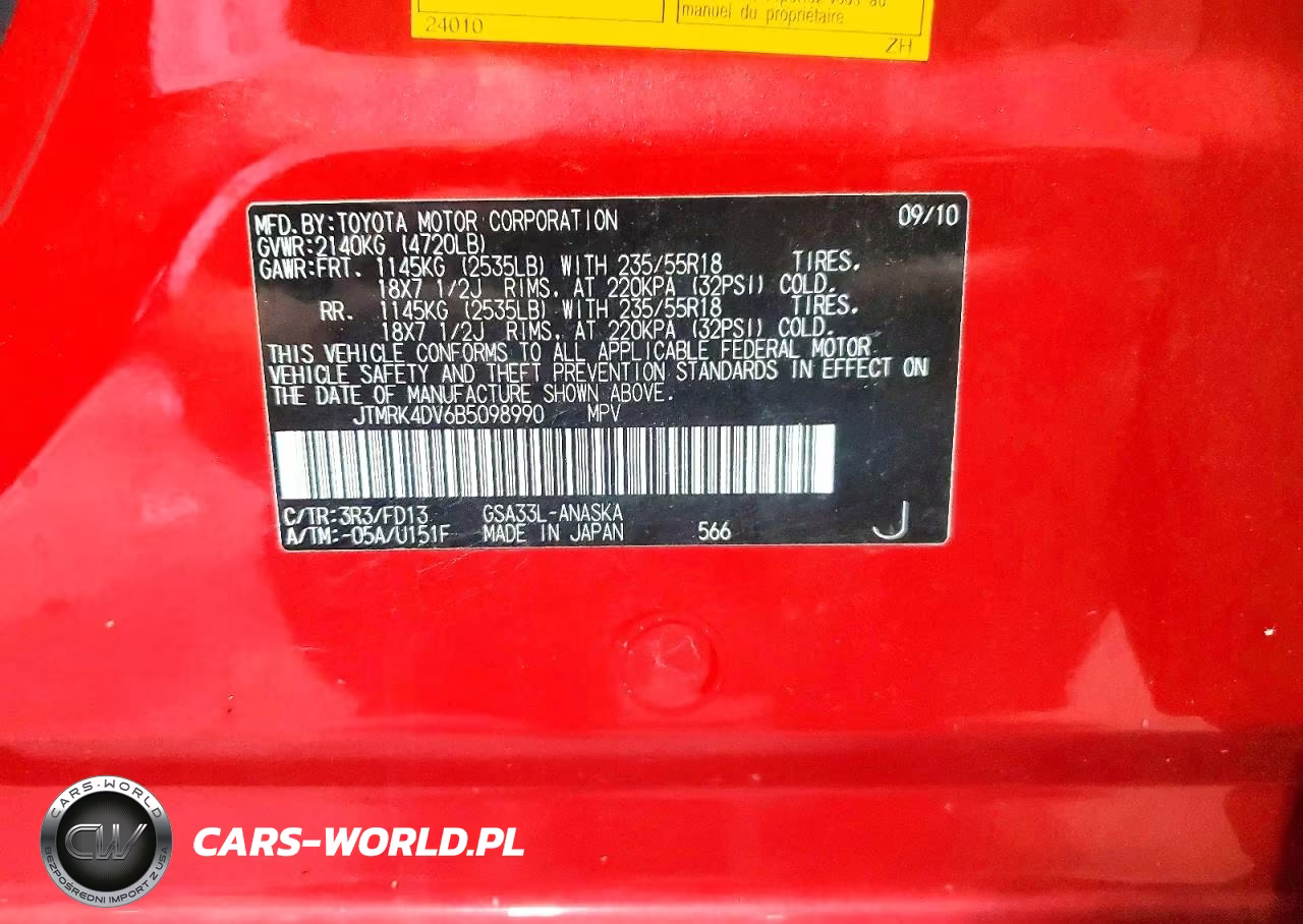 2011 Toyota Rav4 Sport VIN:JTMRK4DV6B5098990 - 13