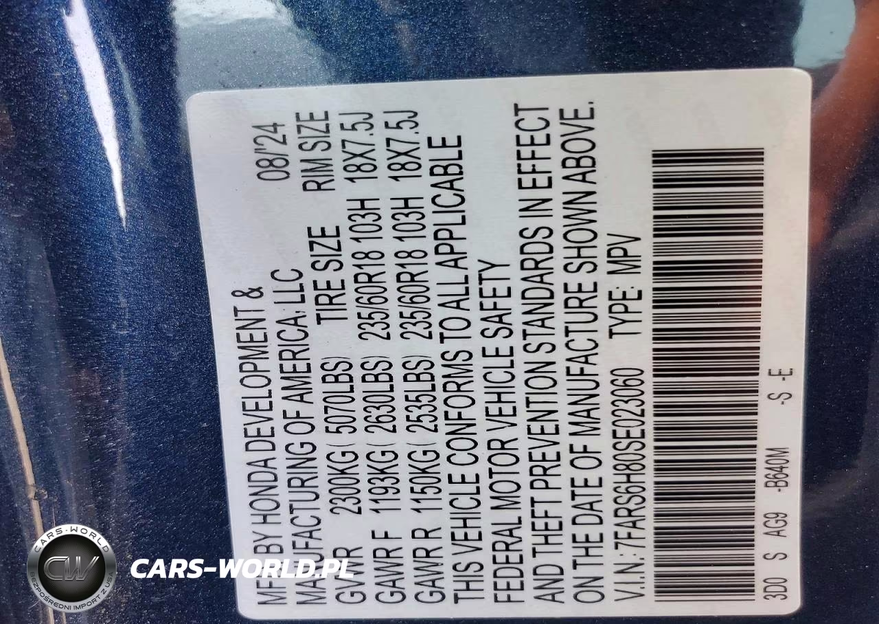2025 Honda Cr-V Sport-L VIN:7FARS6H80SE023060 - 13