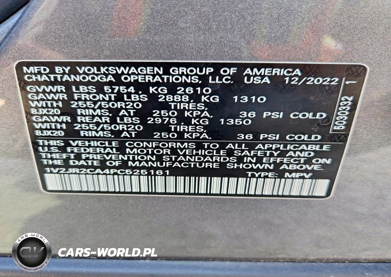 2023 Volkswagen Atlas Se VIN:1V2JR2CA4PC525161 - 13