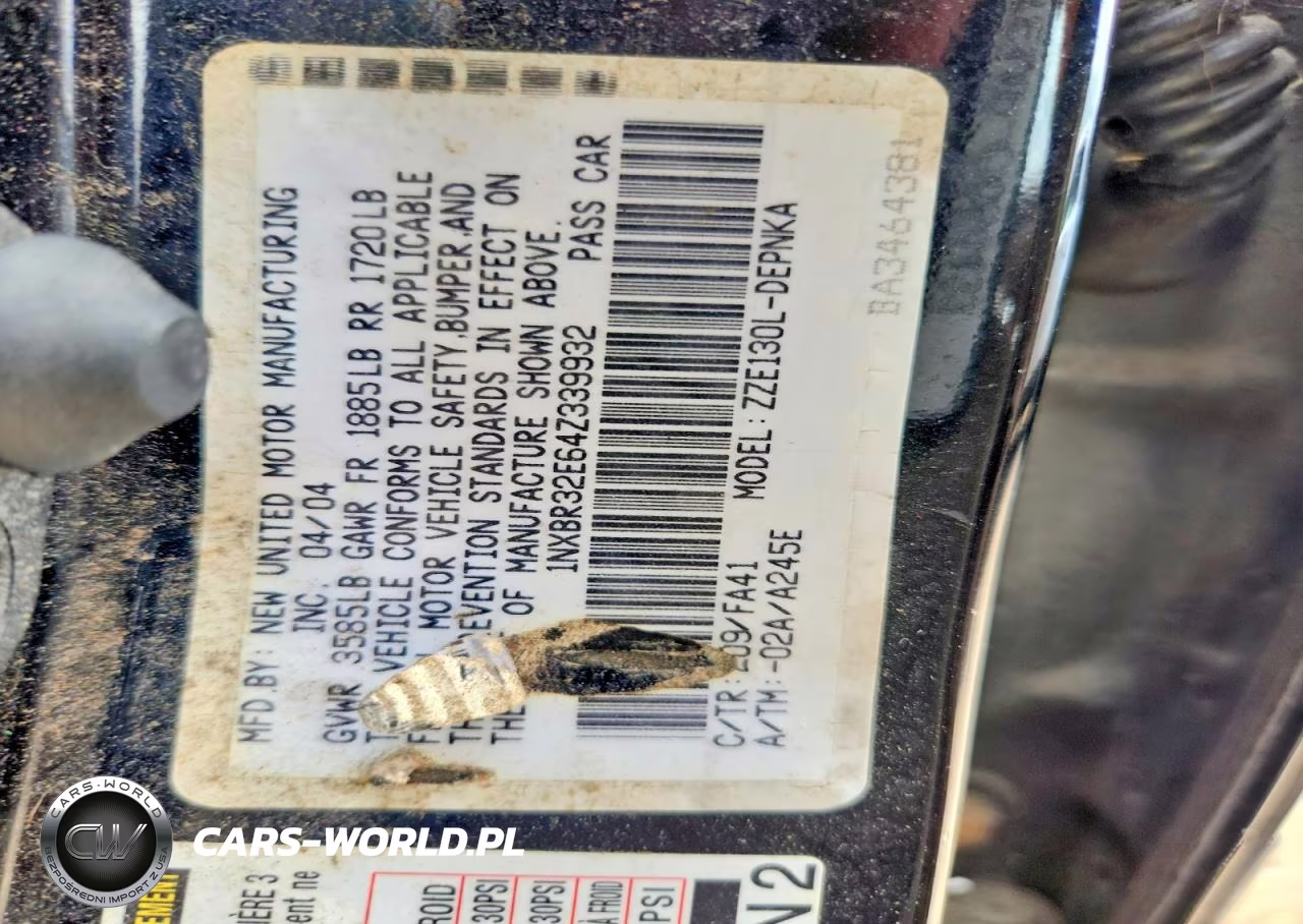 2004 Toyota Corolla Le VIN:1NXBR32E64Z339932 - 12