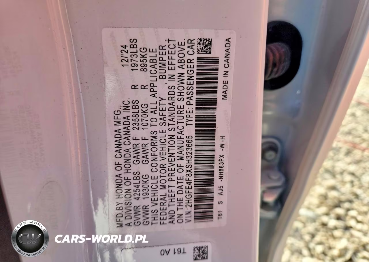 2025 Honda Civic Hybrid Sport-Sport Touring VIN:2HGFE4F8XSH323665 - 12