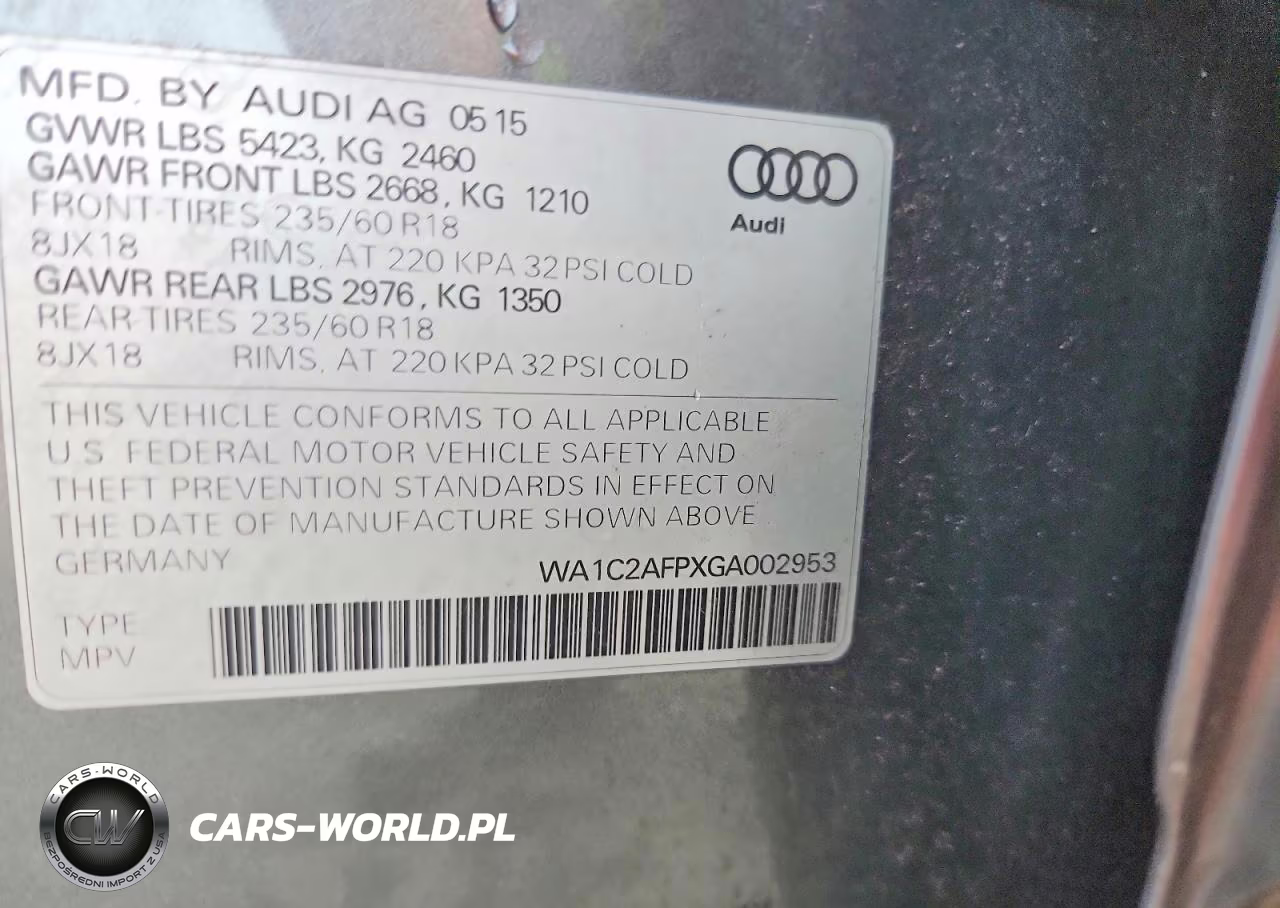 2016 Audi Q5 Premium VIN:WA1C2AFPXGA002953 - 12