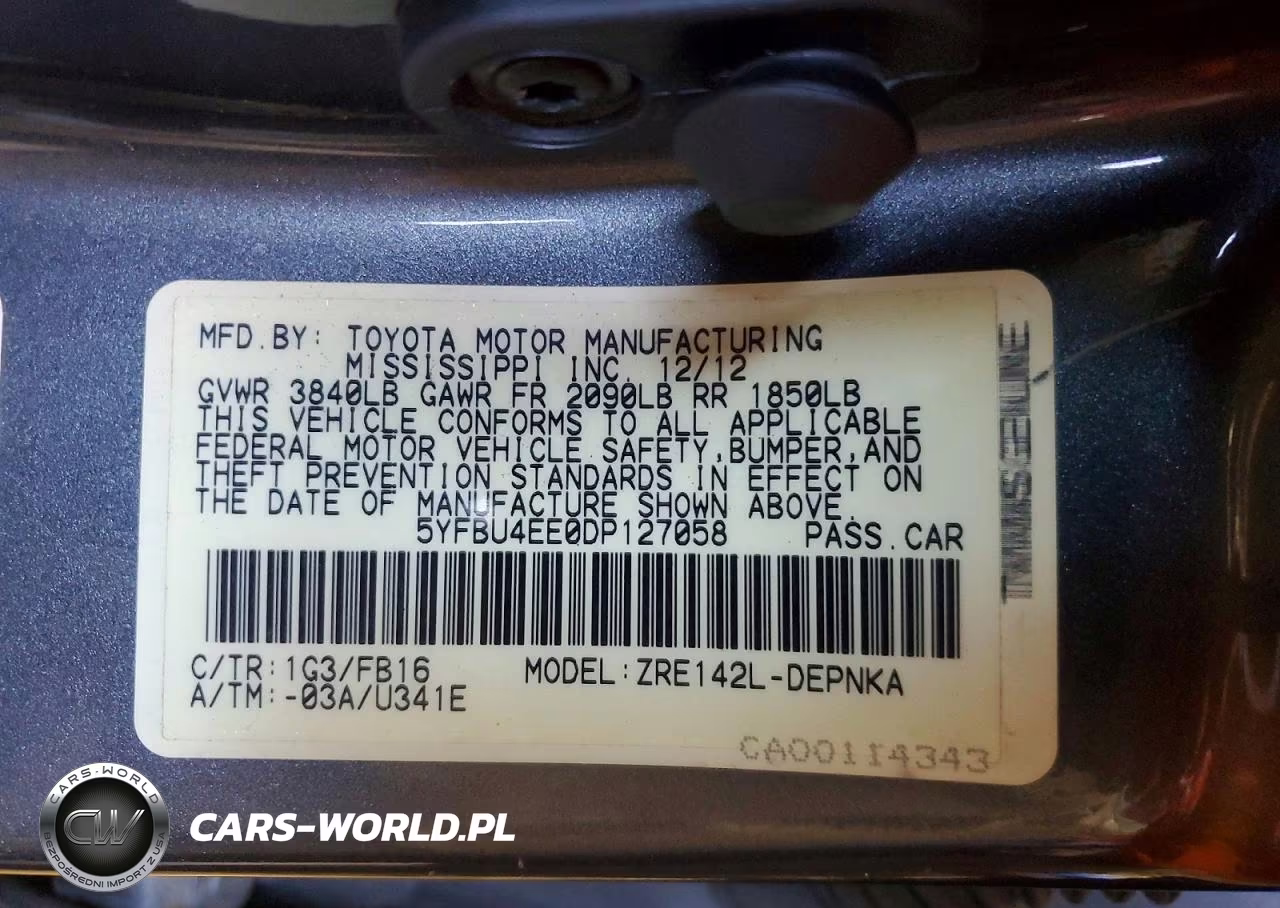 2013 Toyota Corolla Le VIN:5YFBU4EE0DP127058 - 13
