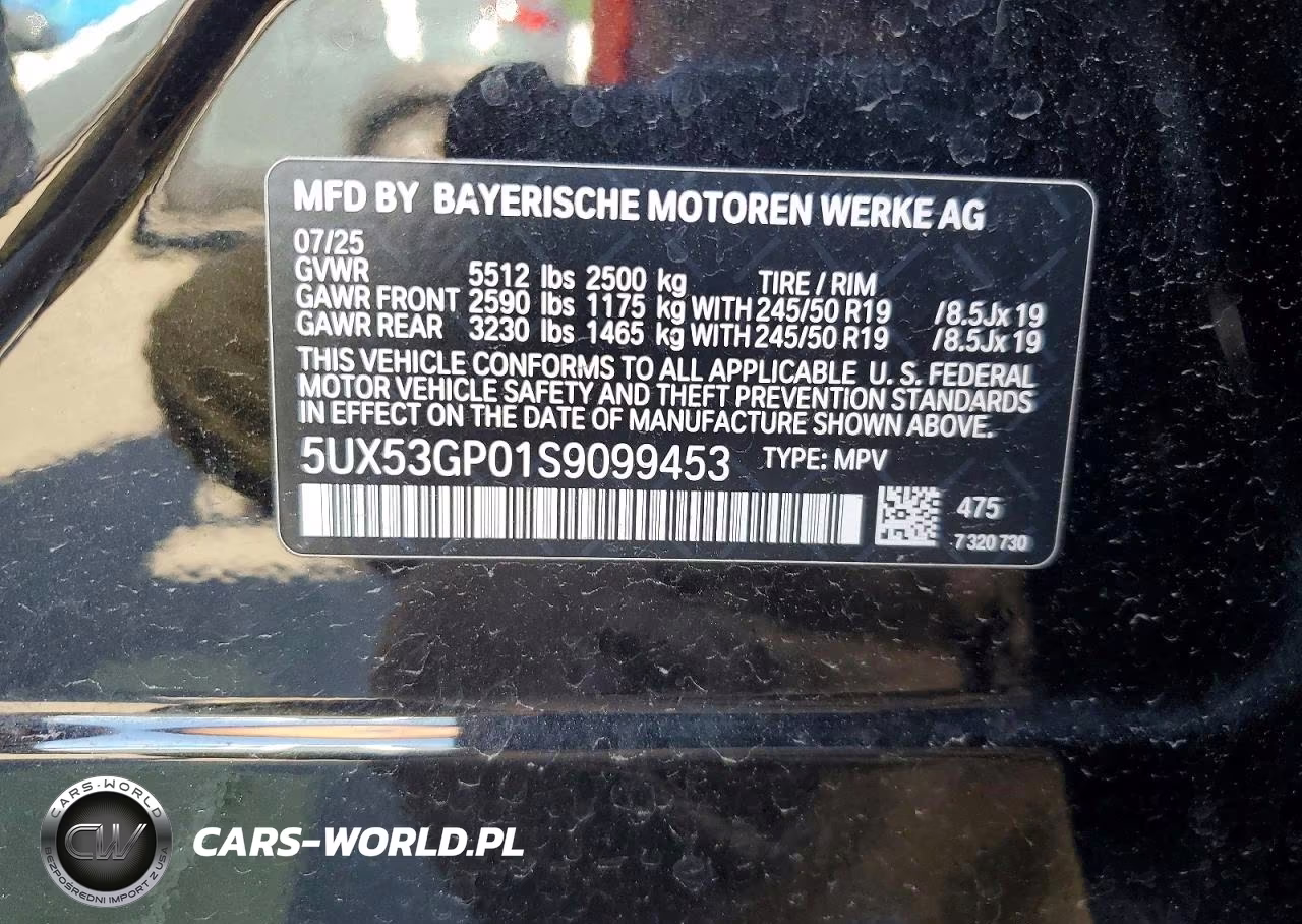2025 B M W X Series X3 4D Suv 30 xDrive Msport VIN:5UX53GP01S9099453 - 13