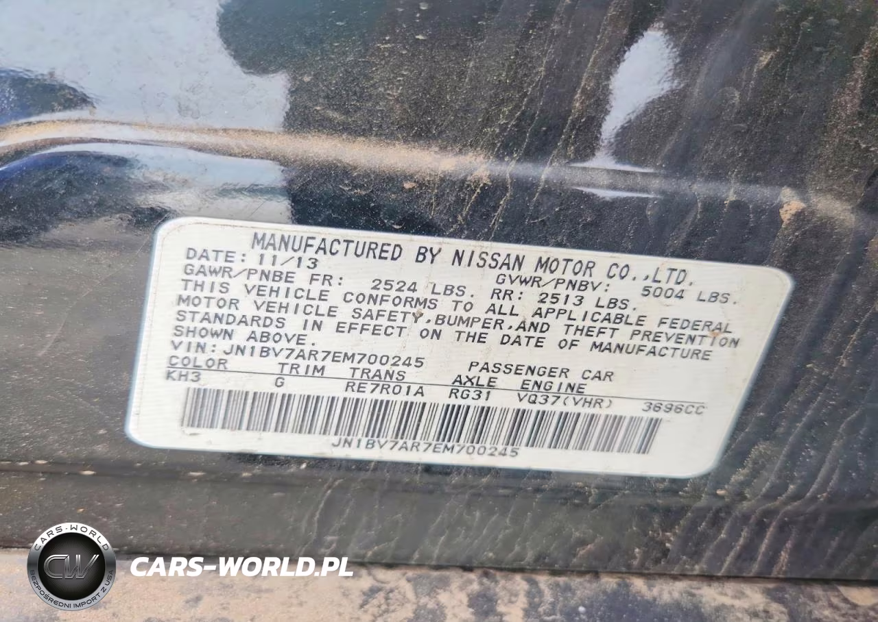 2014 Infiniti Q50 Base VIN:JN1BV7AR7EM700245 - 13
