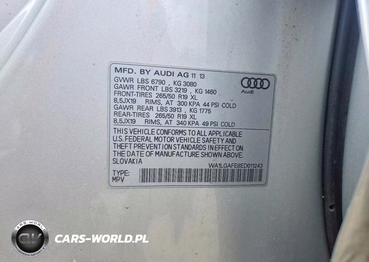 2014 Audi Q7 Premium Plus VIN:WA1LGAFE8ED011243 - 13
