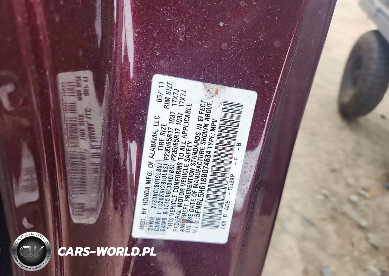 2011 Honda Odyssey Exl VIN:5FNRL5H61BB074634 - 13