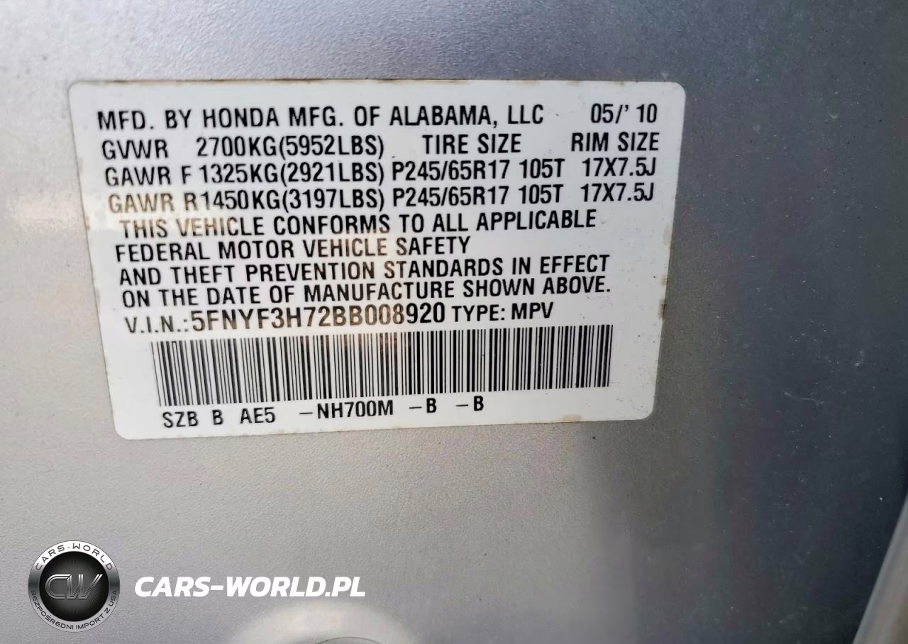 2011 Honda Pilot Exln VIN:5FNYF3H72BB008920 - 13