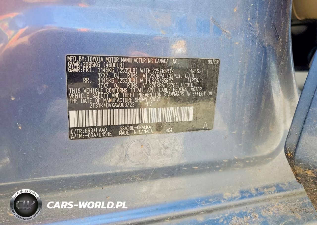 2010 Toyota Rav4 Limited VIN:2T3YK4DVXAW003723 - 13