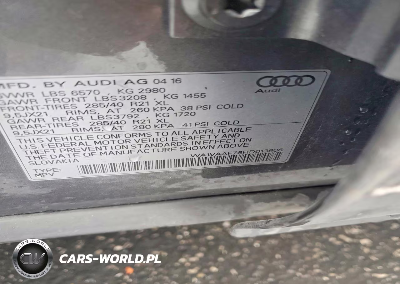 2017 Audi Q7 Prestige VIN:WA1VAAF76HD013606 - 14