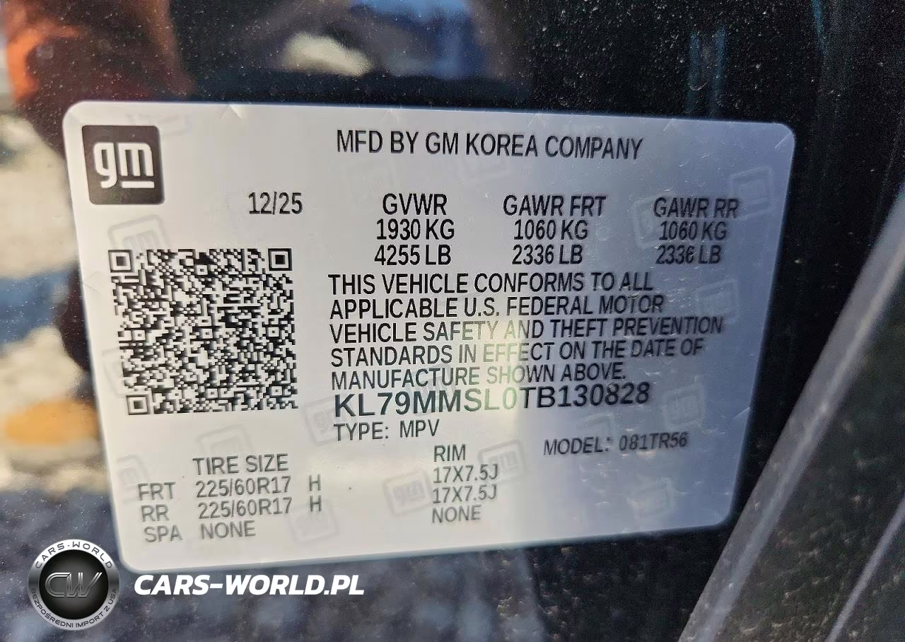 2026 Chevrolet Trailblazer Ls VIN:KL79MMSL0TB130828 - 12