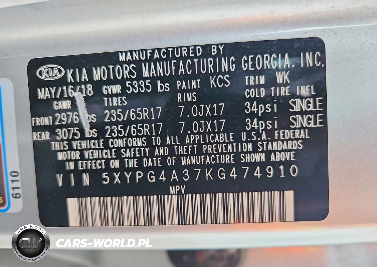 2019 Kia Sorento L VIN:5XYPG4A37KG474910 - 14