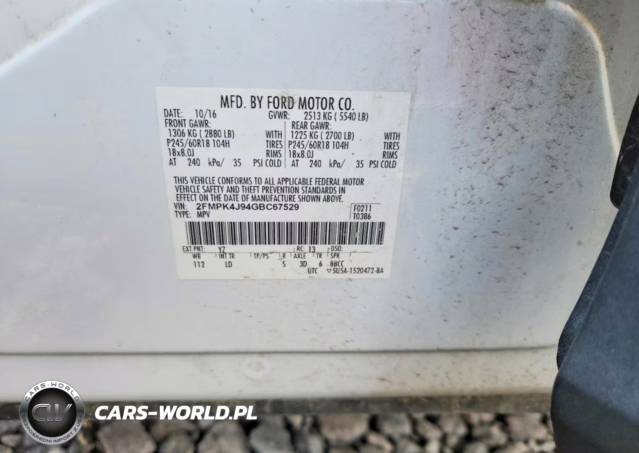 2016 Ford Edge Sel VIN:2FMPK4J94GBC67529 - 12