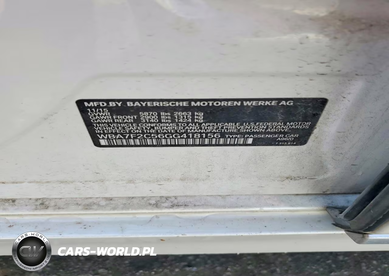 2016 BMW 750 Xi VIN:WBA7F2C56GG418156 - 12