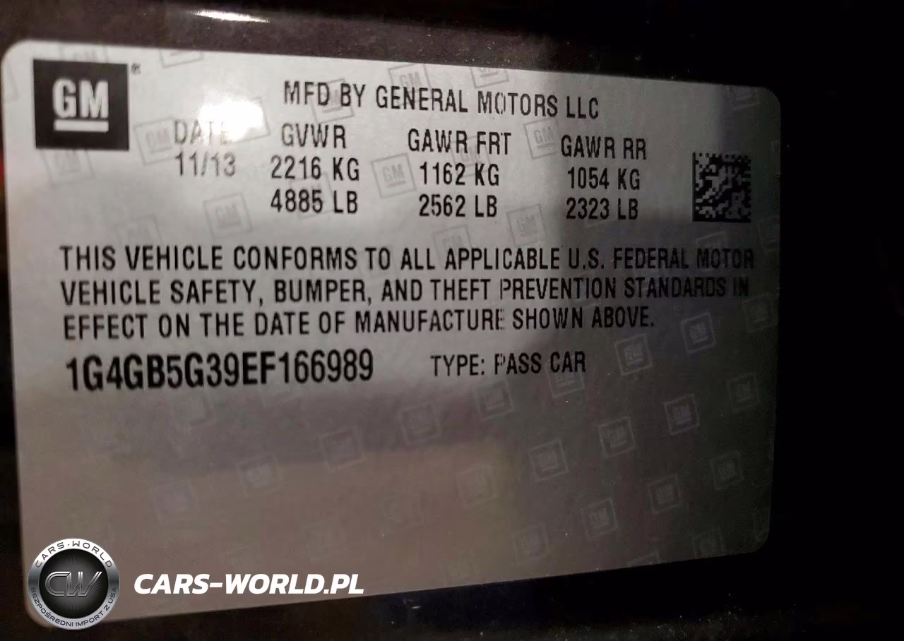 2014 Buick Lacrosse VIN:1G4GB5G39EF166989 - 12