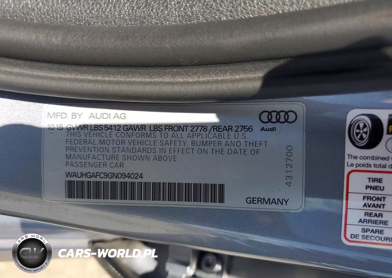 2016 Audi A6 Prestige VIN:WAUHGAFC9GN094024 - 12