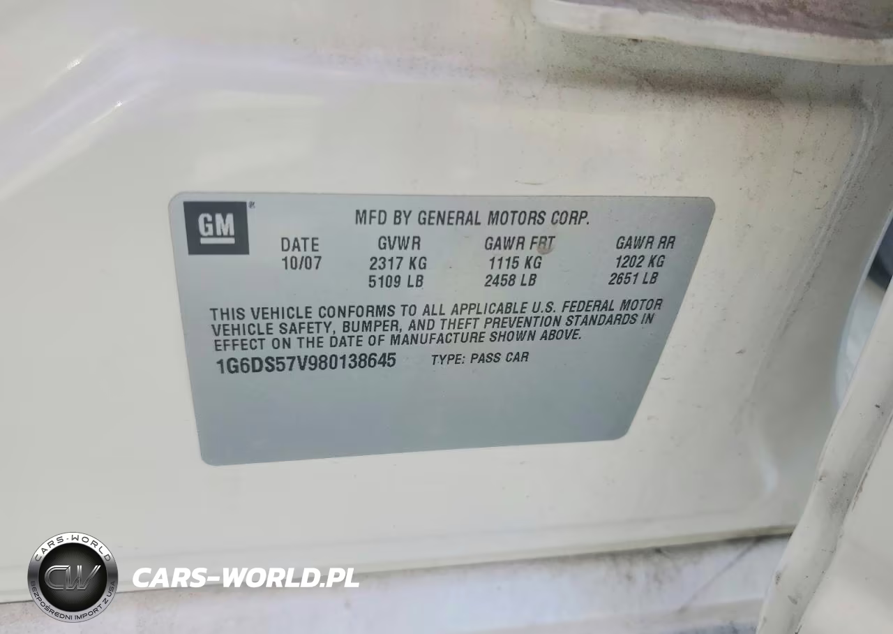 2008 Cadillac Cts Hi Feature V6 VIN:1G6DS57V980138645 - 12