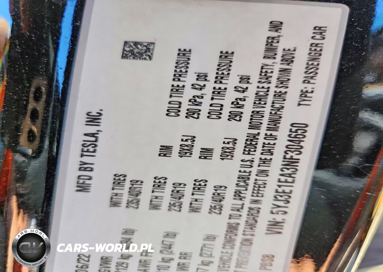 2022 Tesla Model 3 VIN:5YJ3E1EA3NF304650 - 12
