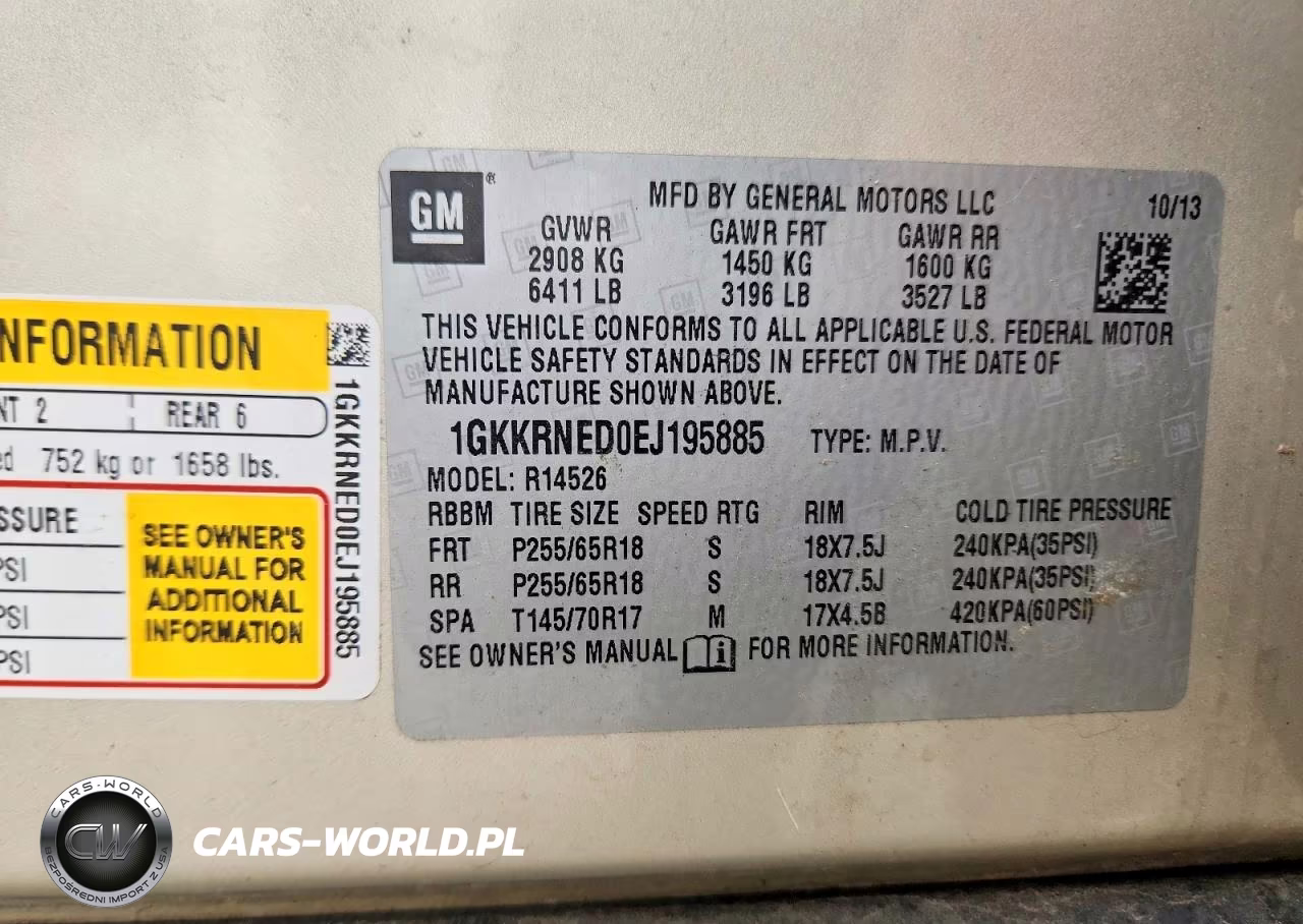 2014 GMC Acadia Sle VIN:1GKKRNED0EJ195885 - 13