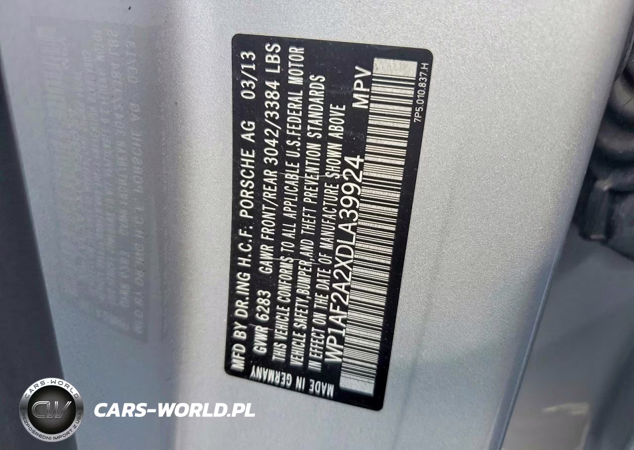 2013 Porsche Cayenne VIN:WP1AF2A2XDLA39924 - 13