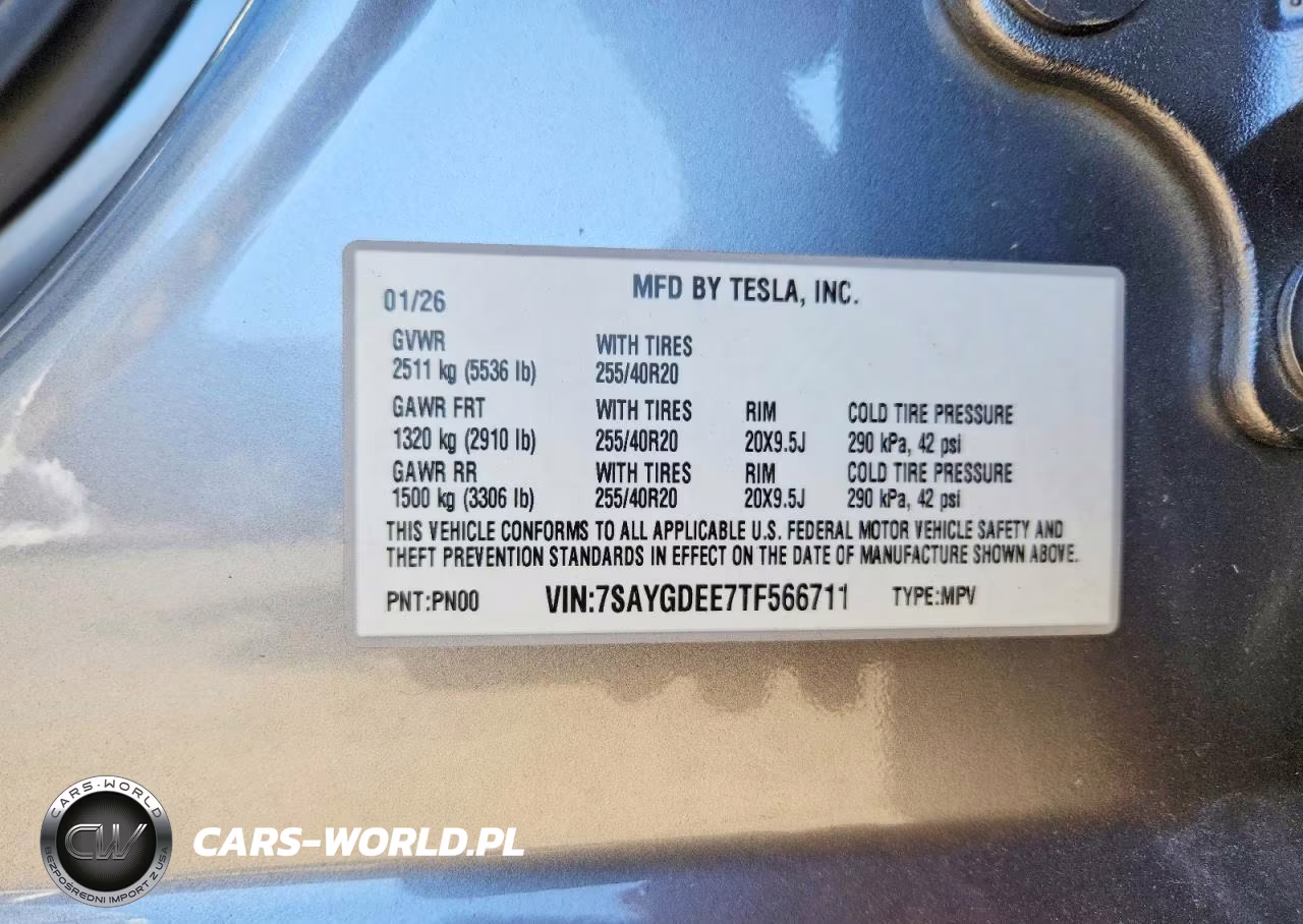 2026 Tesla Model Y VIN:7SAYGDEE7TF566711 - 13