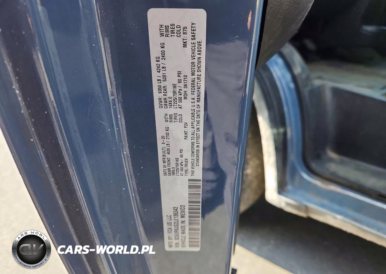 2020 Ram Promaster 3500 Delivery Van VIN:3C6URVJG2LE136343 - 13
